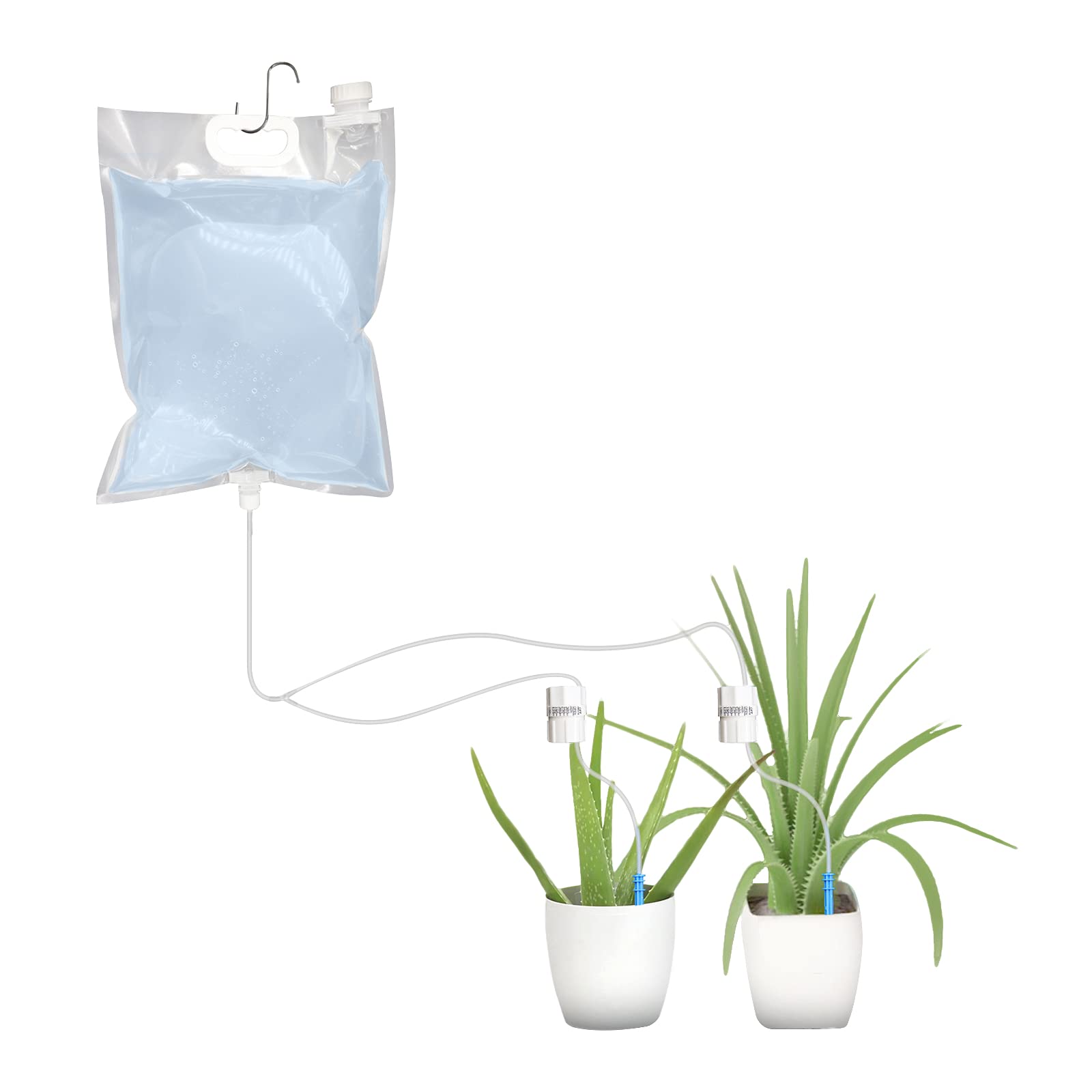 HASTHIP Dual Dripper Plant Watering Device Kit 2L Slow Drip Watering Device Plant Watering Bag with Adjustable Flow Automatical Plant Watering Device for Plant Pots HASTHIP Dual Dripper Plant Watering Device Kit 2L Slow Drip Watering Device Plant Watering Bag with Adjustable Flow Automatical Plant Watering Device for Plant Pots